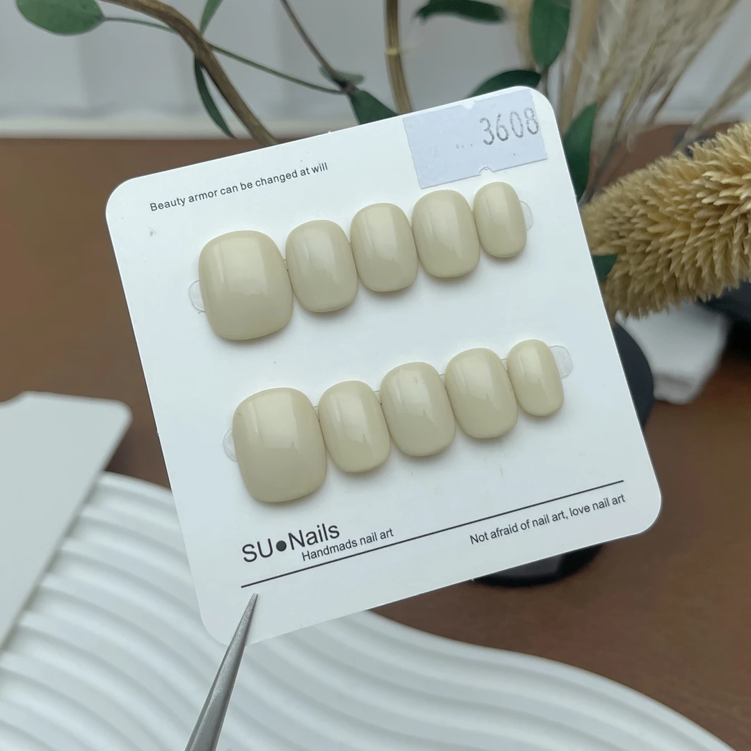 3608现货穿戴甲极光猫眼手工款式穿戴甲中长款穿戴式流行可爱冬季