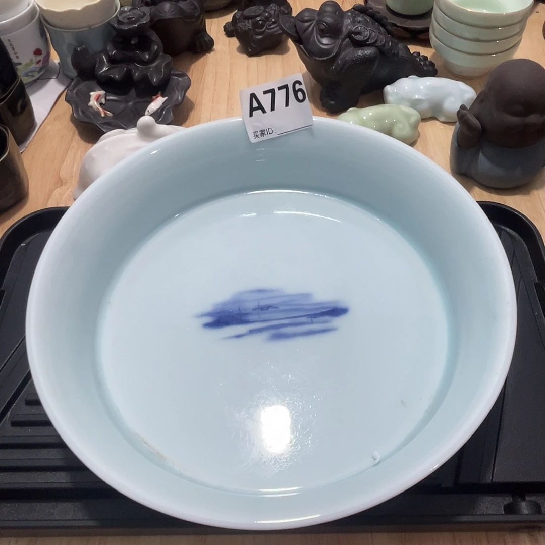 瓷片茶摆件工艺品摆件666