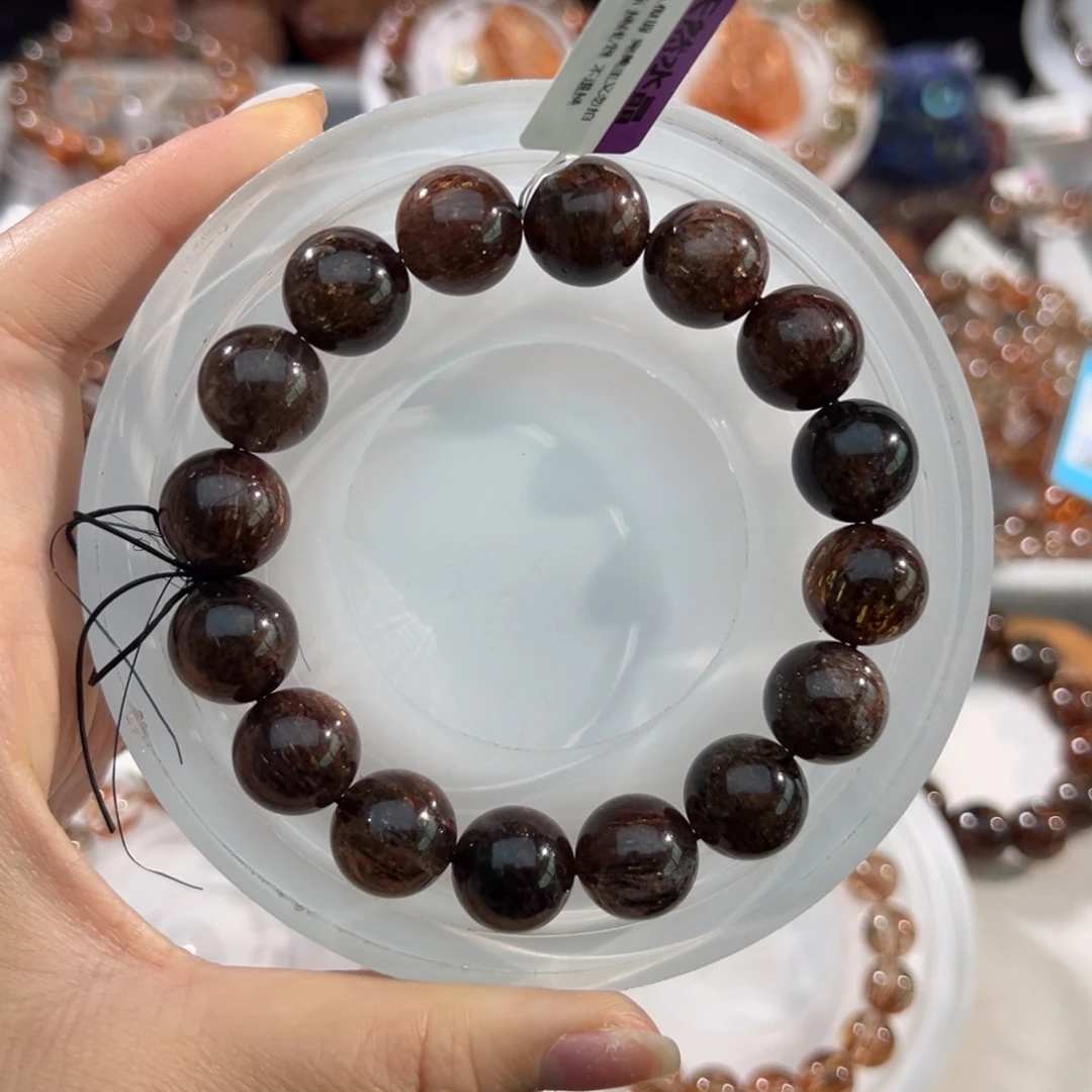 水晶未镶嵌手链黑金超七13