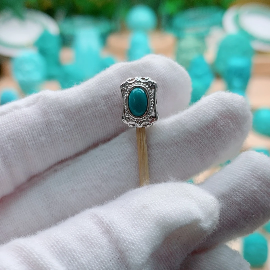 逍***遥绿松石银S925镶嵌配饰