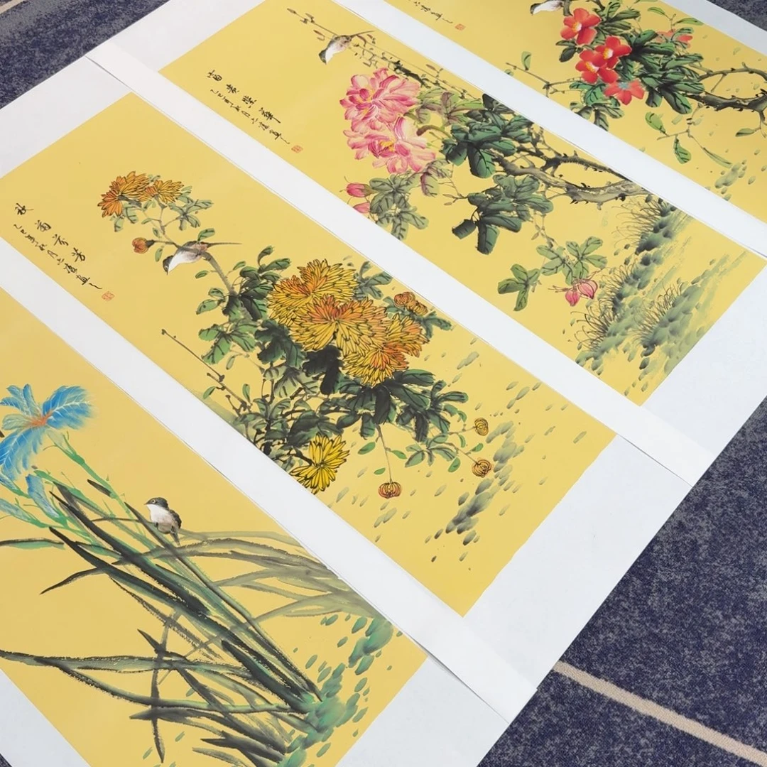 国画国画作品山水花鸟