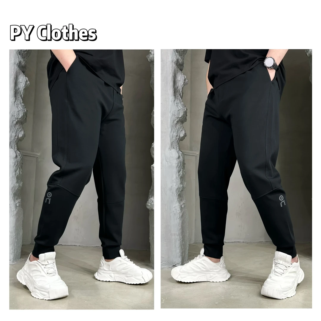 胖语大码男装  2025春季新款棉质简约百搭小脚休闲卫裤99797#S