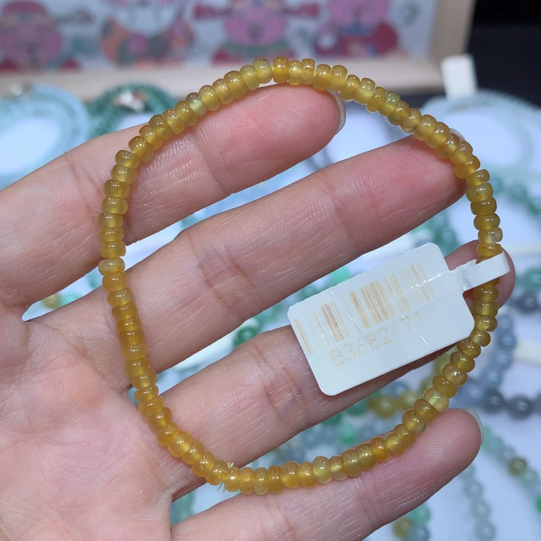 翡翠未镶嵌手链天然