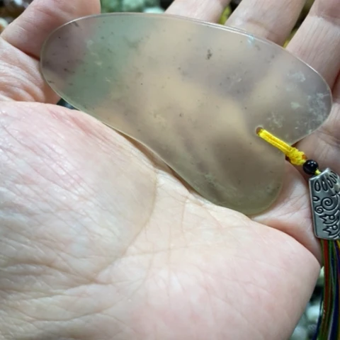 佛***照蛇纹石玉未镶嵌手把或挂件