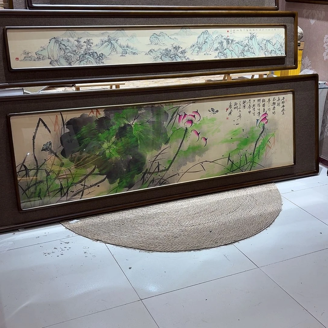 秋***天国画真人手绘作品