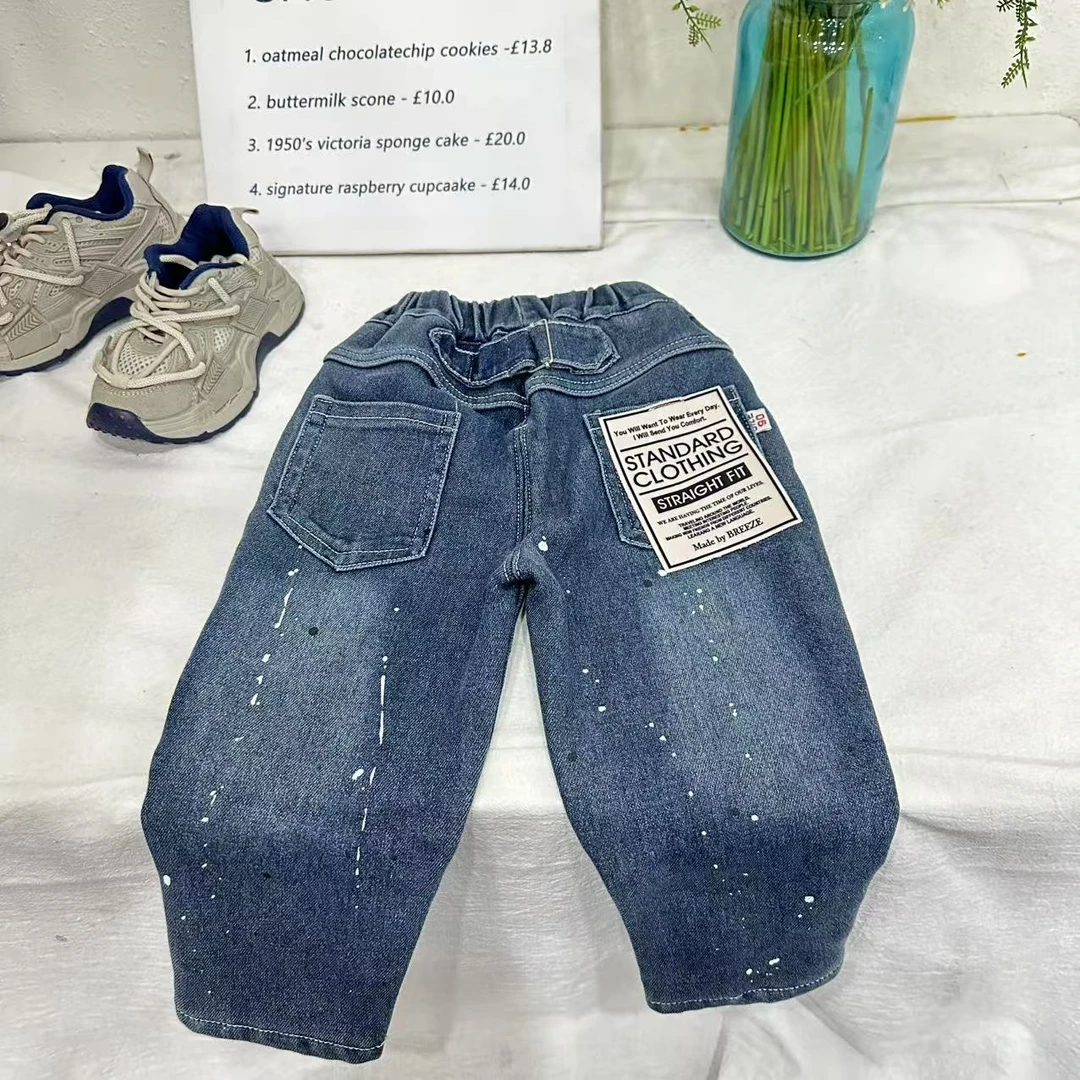 【现货】【LAOHE】NZK-9040 儿童洋气休闲百搭宝宝牛仔裤