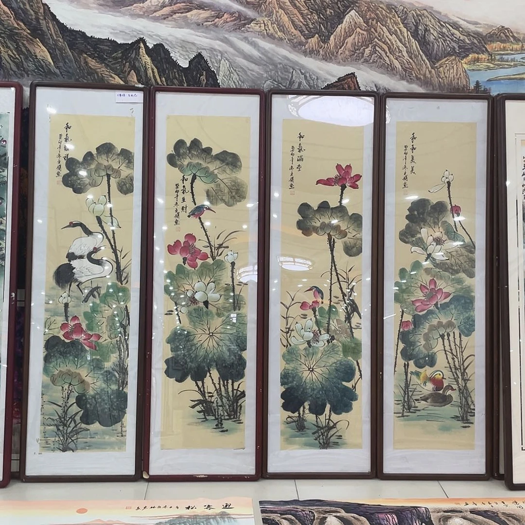 国画纯手绘山水花鸟