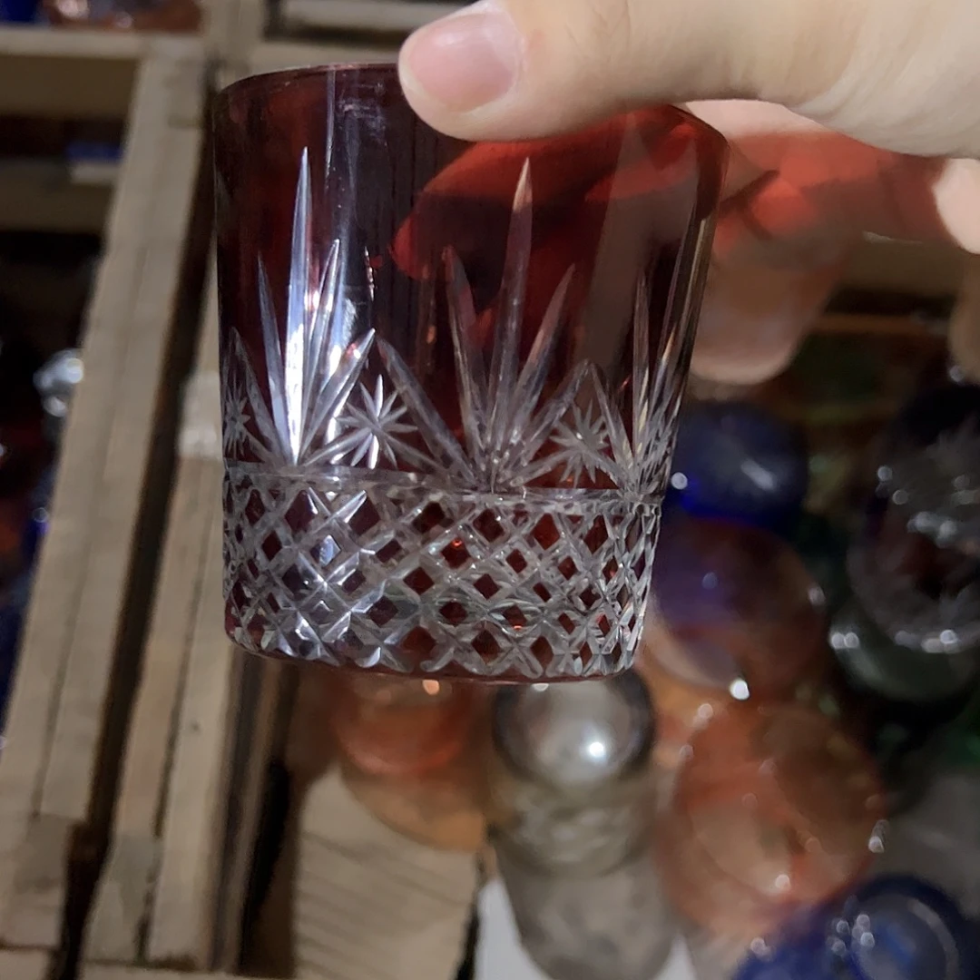 水晶玻璃高脚款微瑕一个