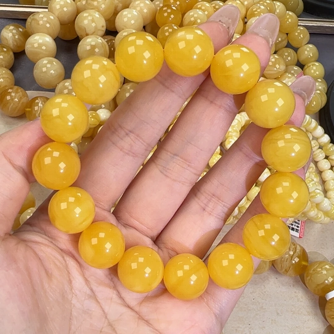 琥珀未镶嵌手链27.7焦皮