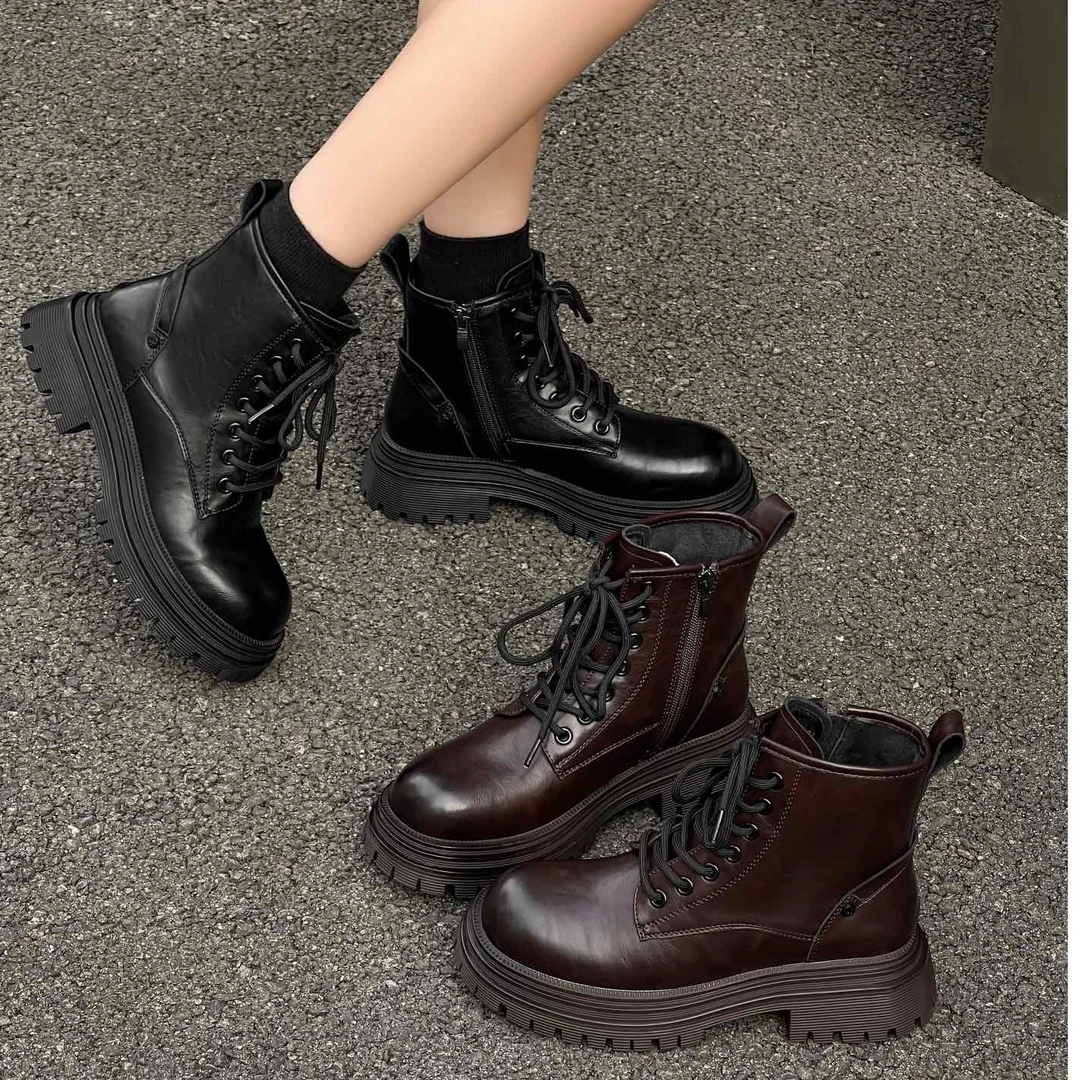 杜米亚时尚百搭时尚短靴D7-92719-5A