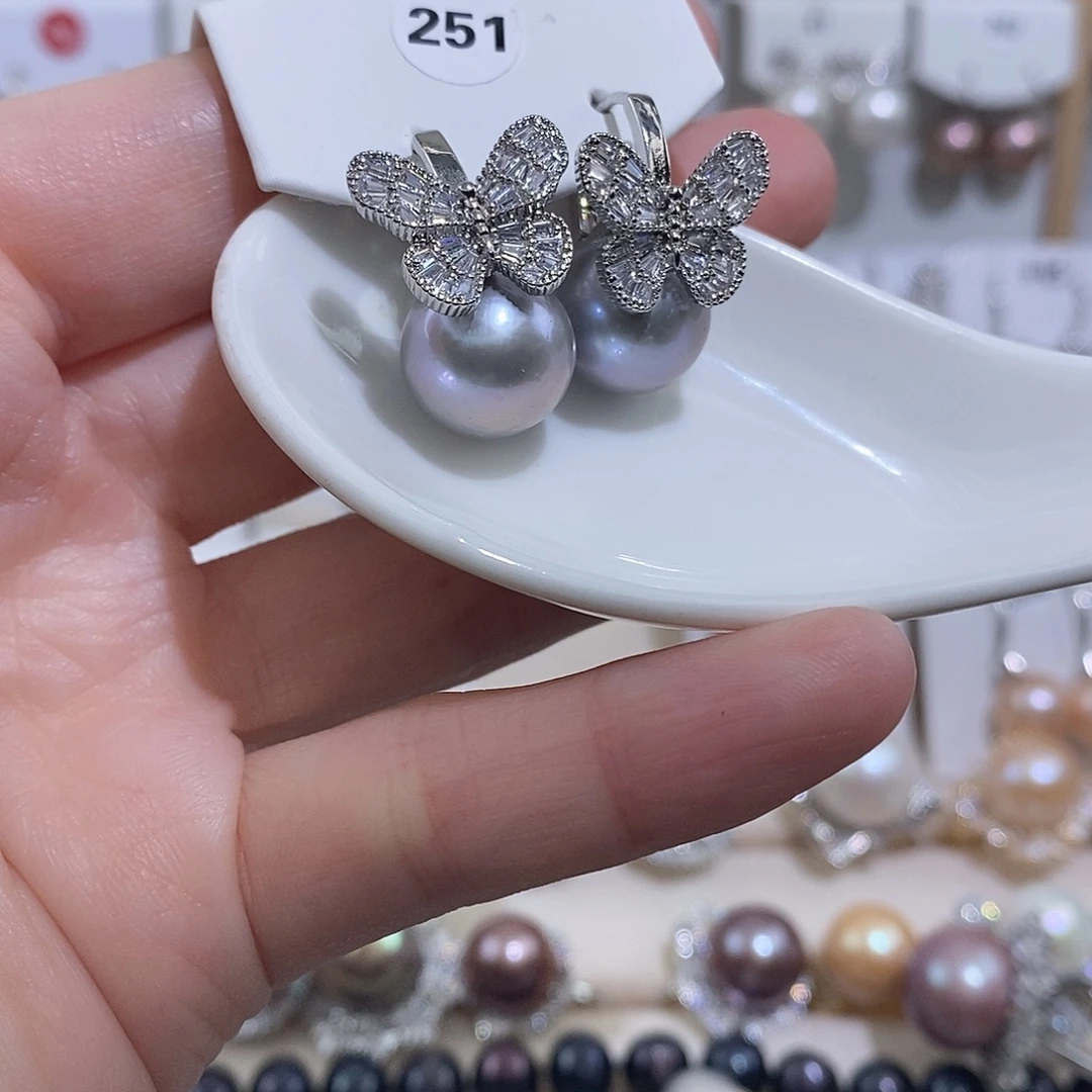 淡水珍珠耳饰未镶嵌w12.2