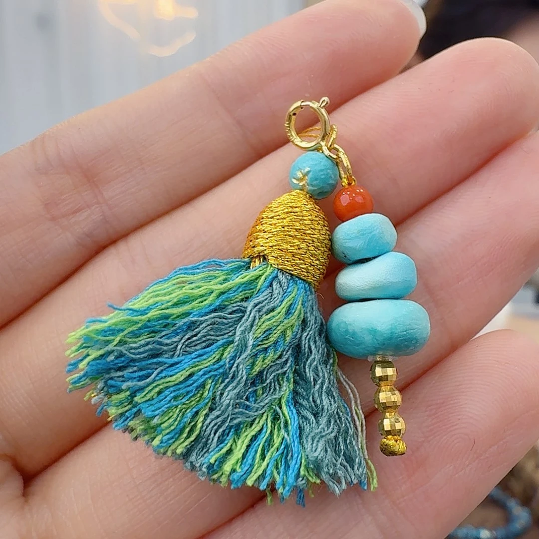 绿松石18K金镶嵌珠宝奇石