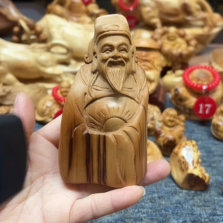 柏木太行崖柏手把摆件