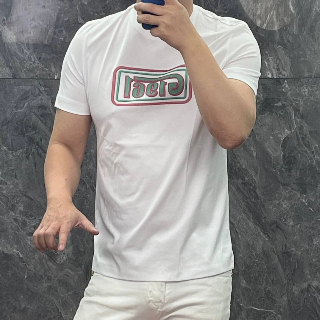 BT36163 夏季短袖字母丝光棉t恤