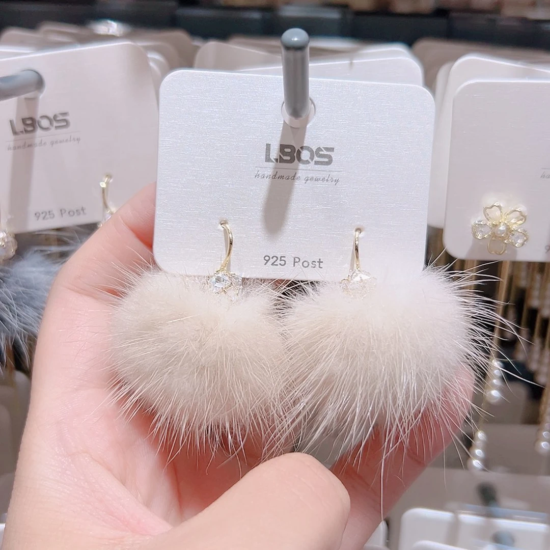 锆石纯铜合金耳环