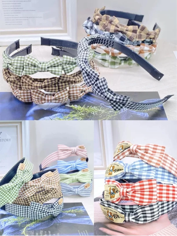 Y001气质简约蝴蝶结混款发箍3个