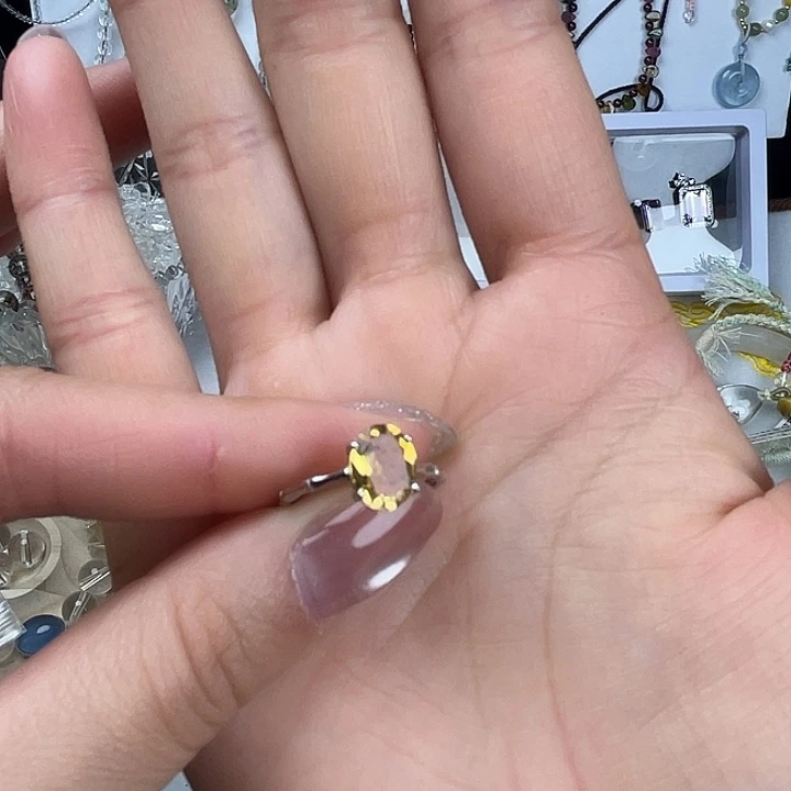 未镶嵌手链水晶黄水晶戒指