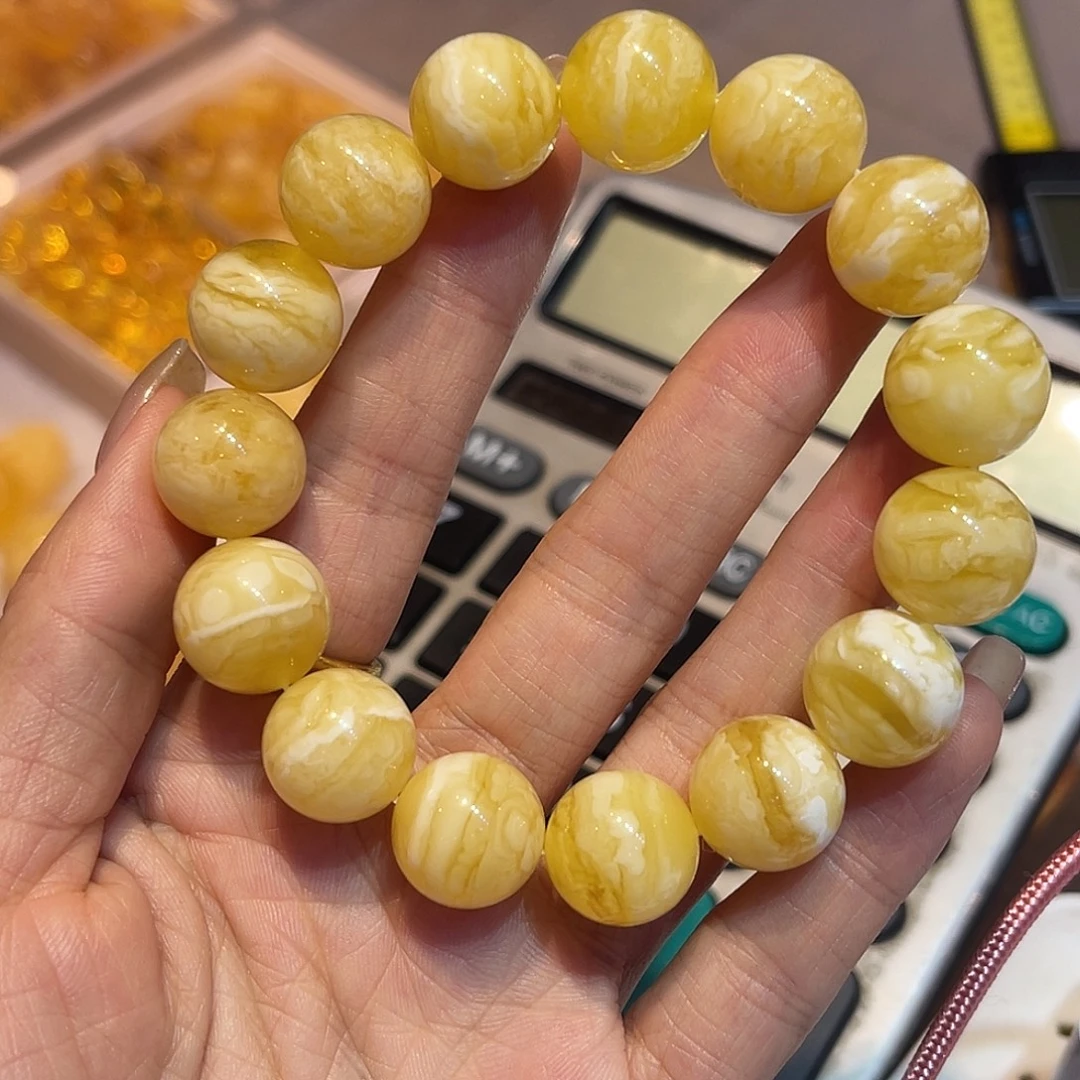 琥珀未镶嵌手链蜜蜡手串