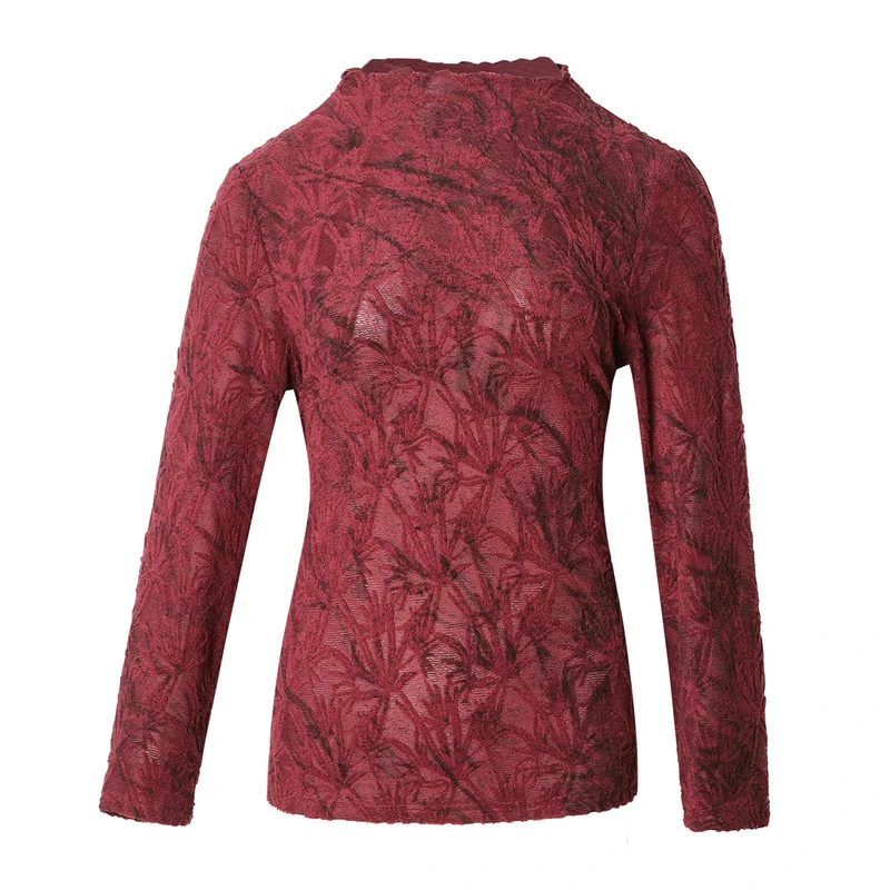 66236品牌大码女装春新款洋气时尚显瘦百搭遮肉高级感气质打底衫