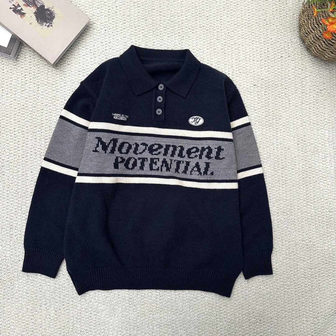 中大童条纹毛衣8021