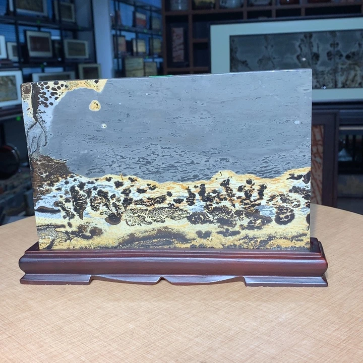 ，广西国画石摆件，收藏观赏