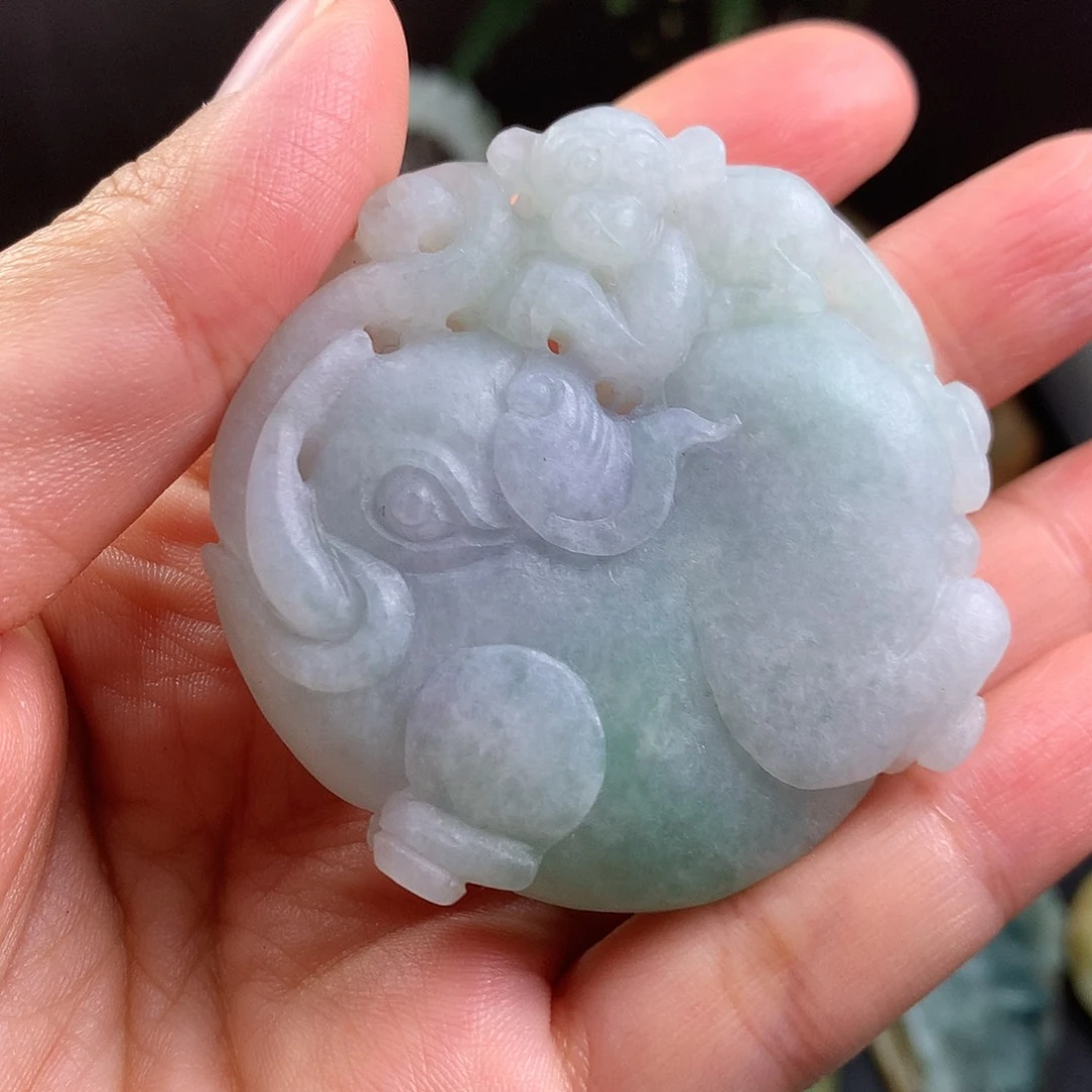 定制翡翠未镶嵌封侯拜相