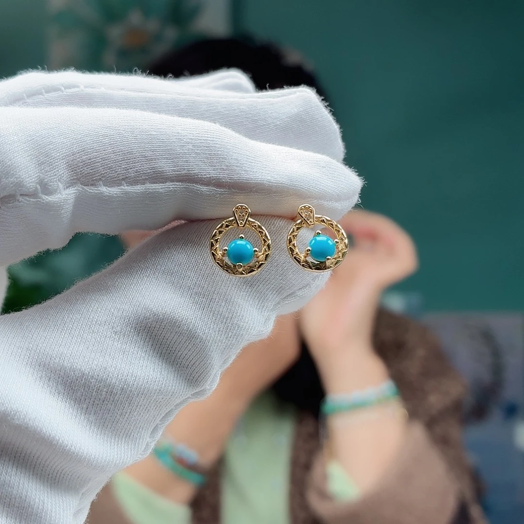 绿松石银S925镶嵌珠宝奇石