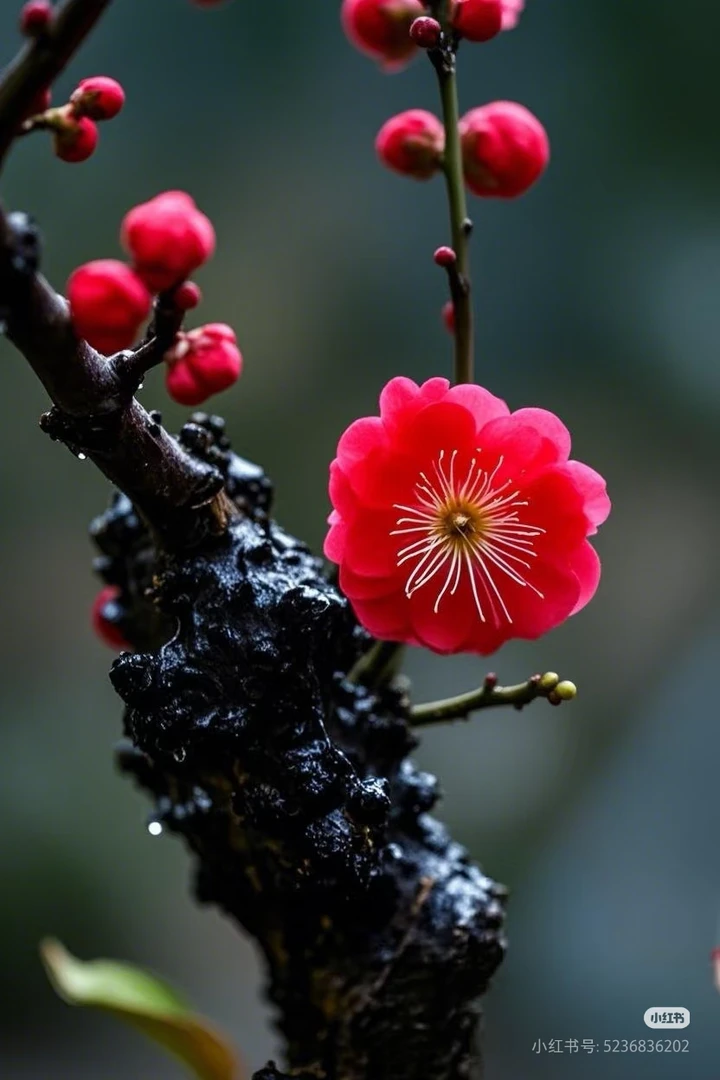 【10年红梅老桩】梅花朱砂梅耐寒盆栽苗造型盆景阳台庭院当年开花