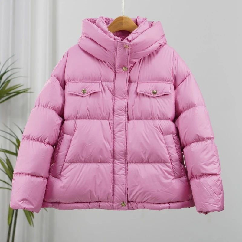 玖系列  WF143-2  女装时尚撤柜秋冬羽绒服粉色23-Y0706