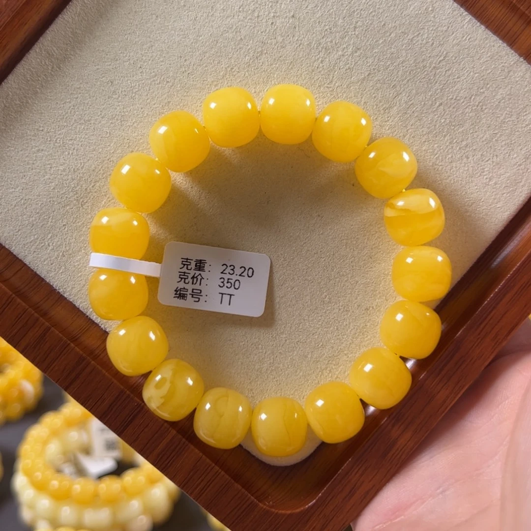 裸石蜜蜡未镶嵌13.3mm焦皮鸡油黄浓蜡同料老型tt