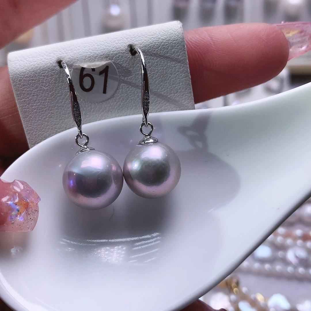 淡水珍珠耳饰银S925镶嵌?****?