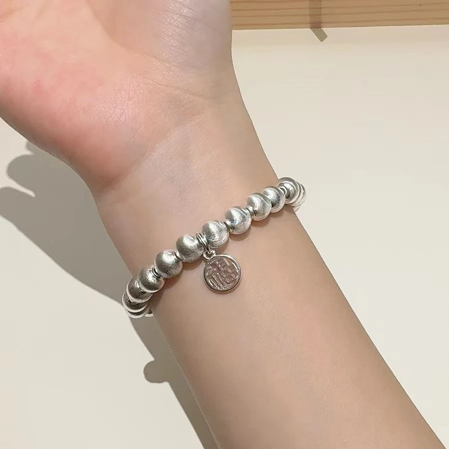 足银手链 08号猫眼实心足银手链