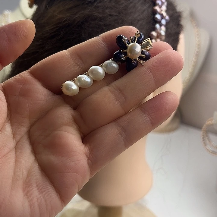 发夹淡水珍珠未镶嵌