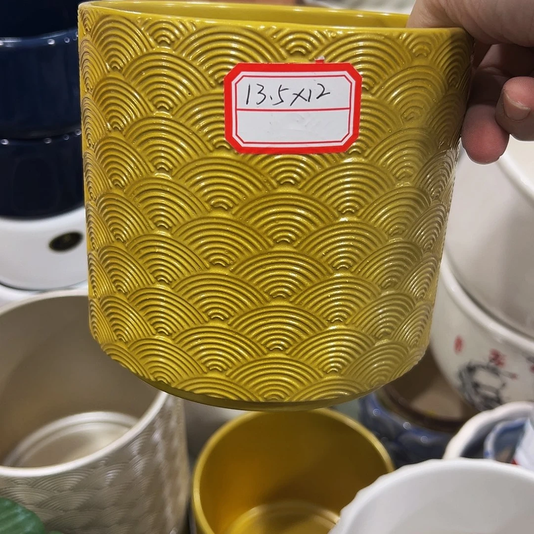 外贸尾单陶瓷花盆凑10米包邮