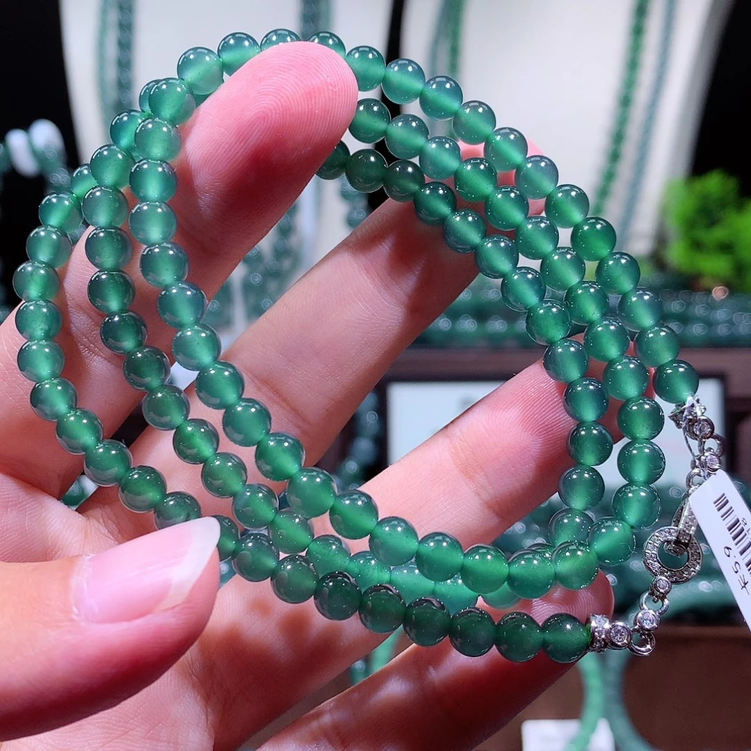 翡翠未镶嵌手链天然a货翡翠项链5.9