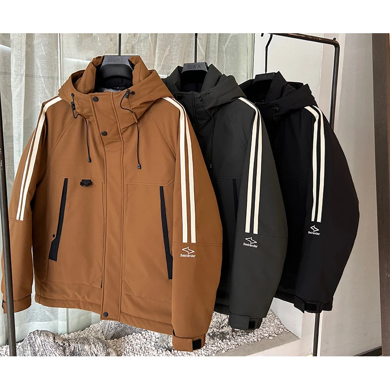 滴滴小新-冬季户外工装风连帽羽绒服三防百搭保暖外套男宽松5530