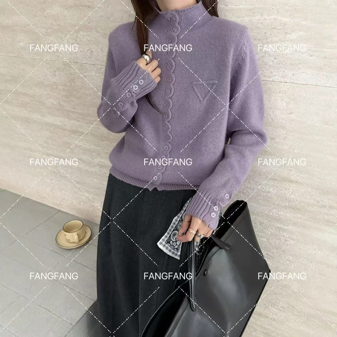 房房推荐- 宽松型保暖针织长袖冬季毛针织衫圆领网红ins半高领
