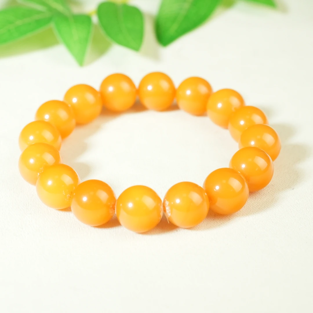 十九世纪蜜蜡圆珠手串【古珠精选】AAML250212003