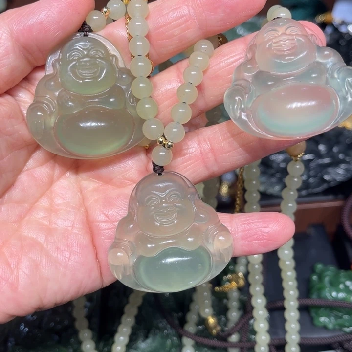 岫玉未镶嵌毛衣链