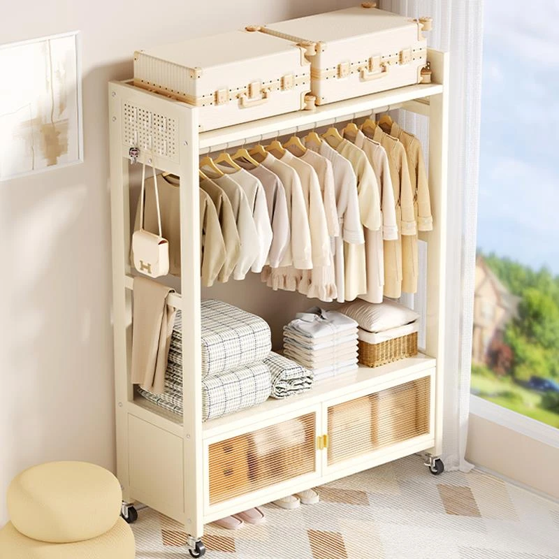 挂衣架落地卧室可移动家用房间晾衣架衣服置物架子室内简易衣帽架