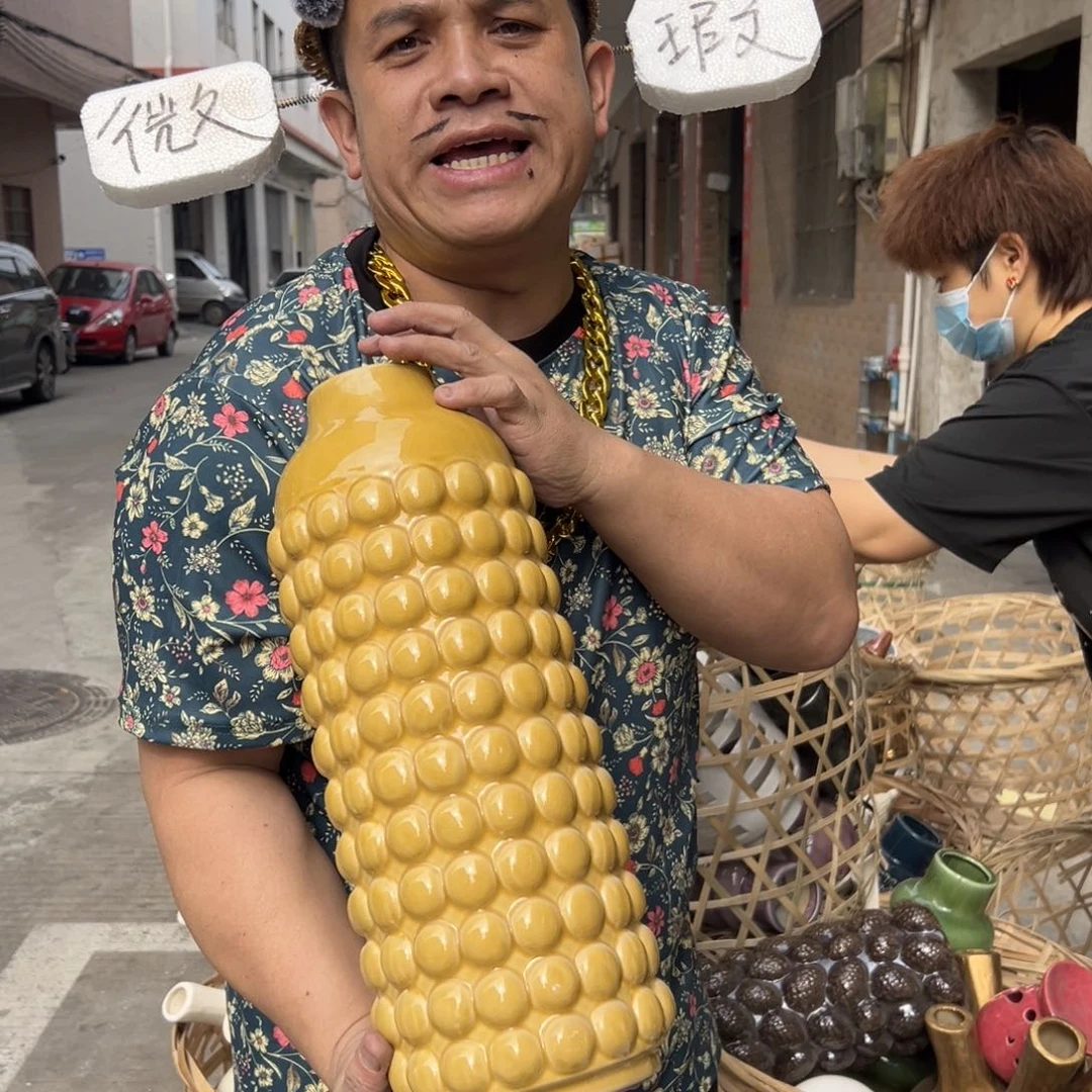 摆件56 号高中低温陶瓷工艺瓶（部分微瑕）