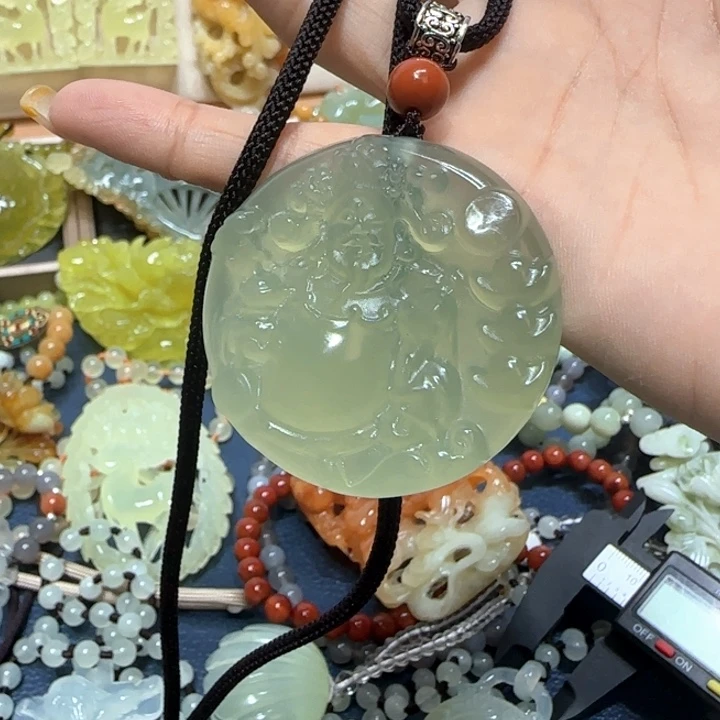 未镶嵌蛇纹石玉木梳