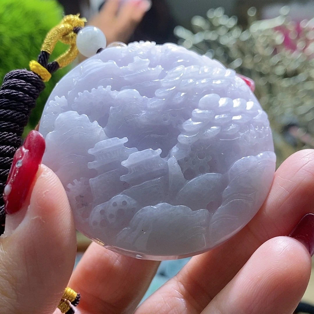 【闪购商品】翡翠颈饰未镶嵌山水