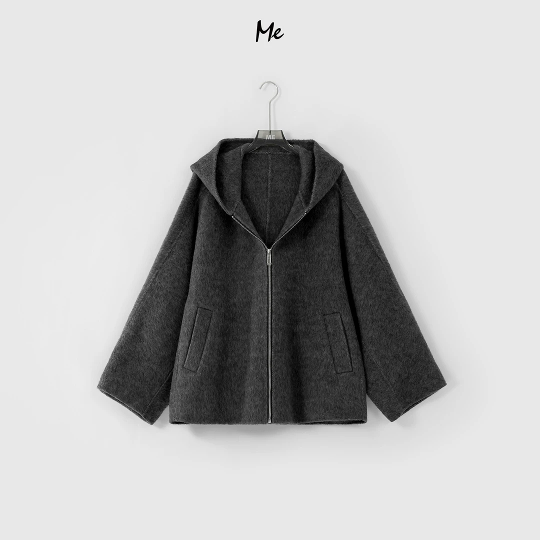 ME【拉链大衣】秋冬时尚新款休闲百搭连帽大衣MEQC1891