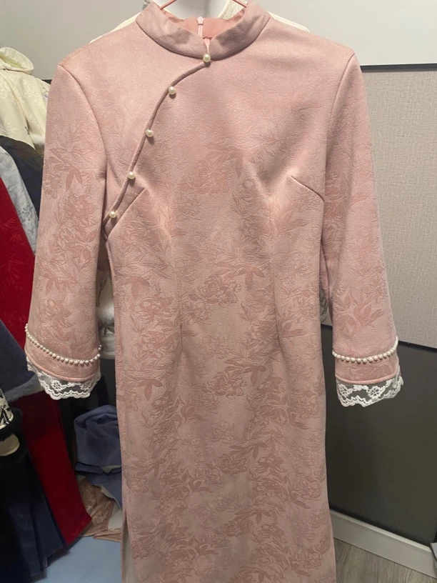 [非晚]2024改良款冬季修身日常气质少女显瘦旗袍中长款连衣裙