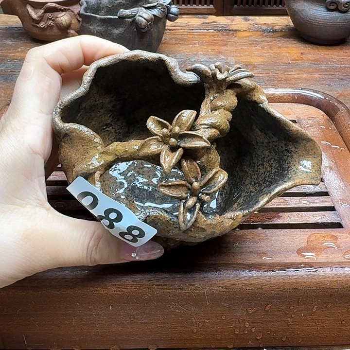 纯手工制作粗陶茶具