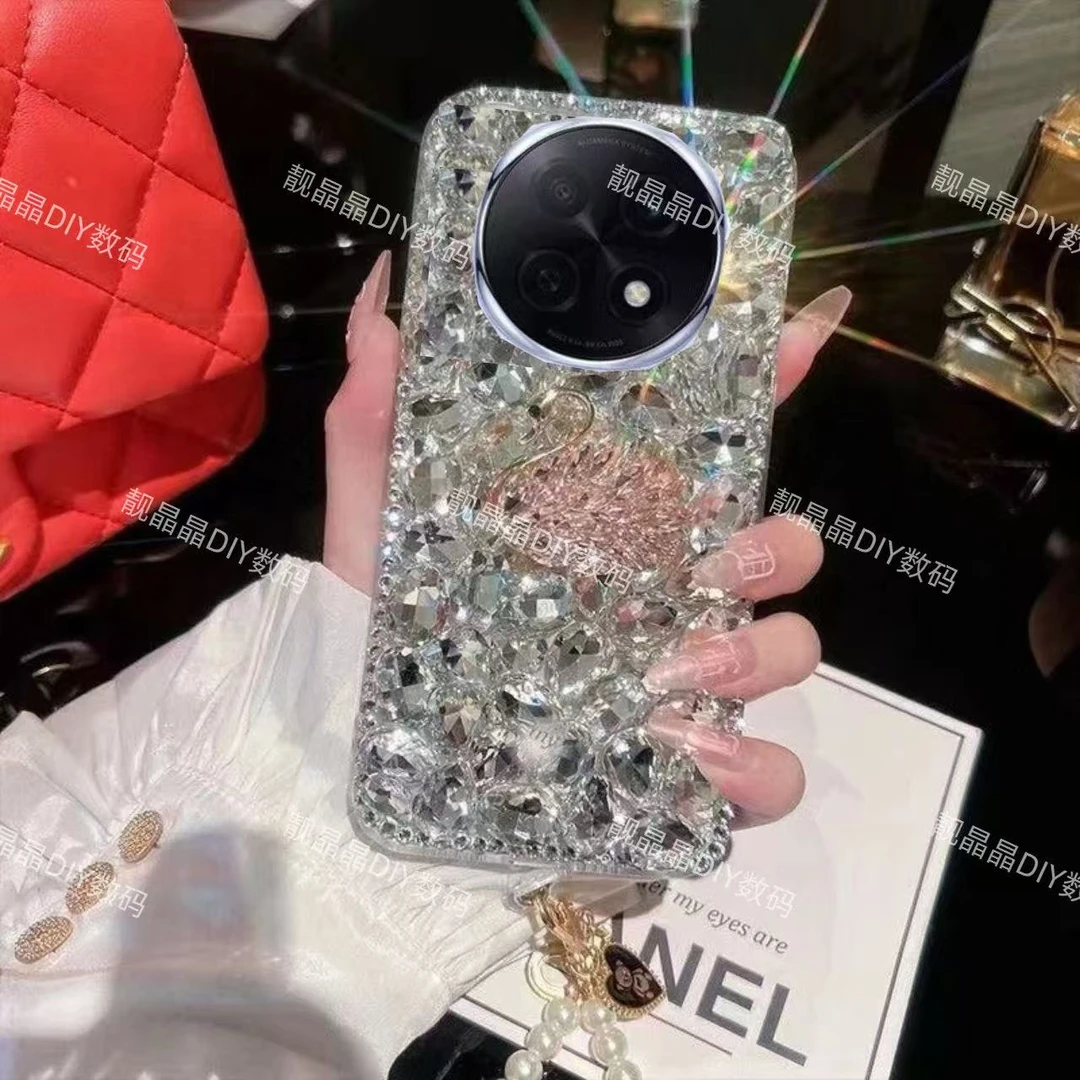 适用oppoa5pro手机壳A5Pro全包PKP110防摔软壳5G女款网红满钻天鹅