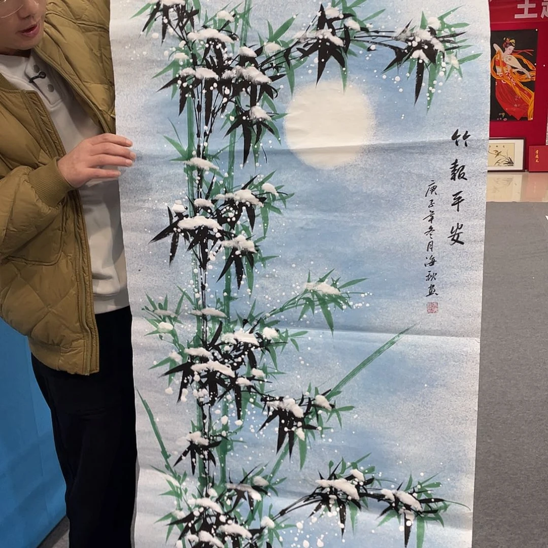 国画今天上午国画作品展示