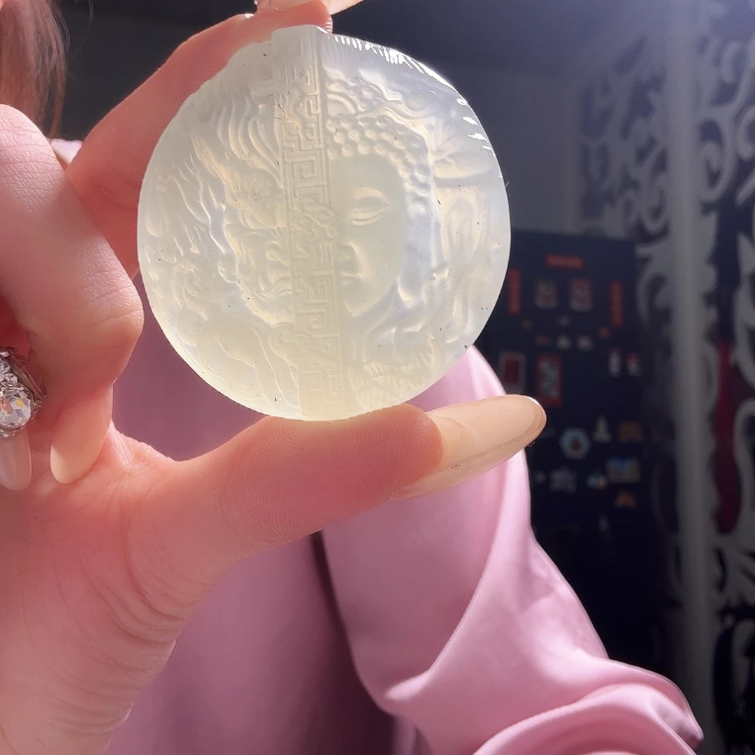 蛇纹石玉颈饰未镶嵌友****修一念