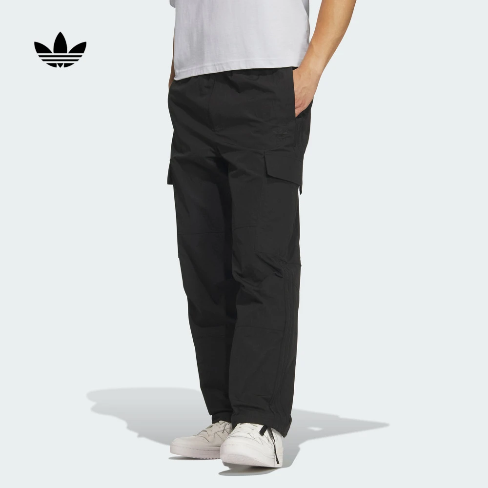 阿迪达斯三叶草 运动多口袋梭织工装裤男款秋季新款adidas KF4942